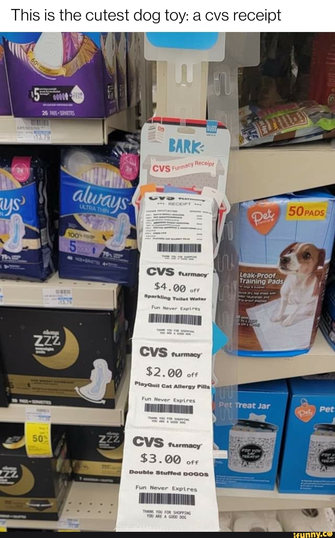 This is the cutest dog toy a cvs receipt CVS furmacy at> Spar Leak