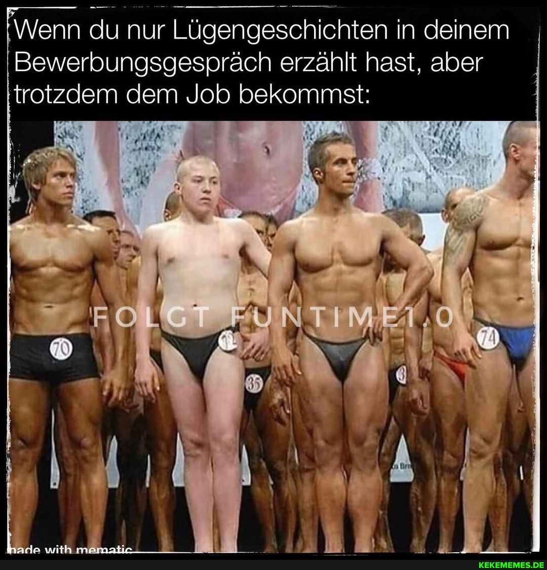 Wenn du nur Lügengeschichten in deinem
Bewerbungsgespräch erzählt hast, aber trotzdem dem Job bekommst: