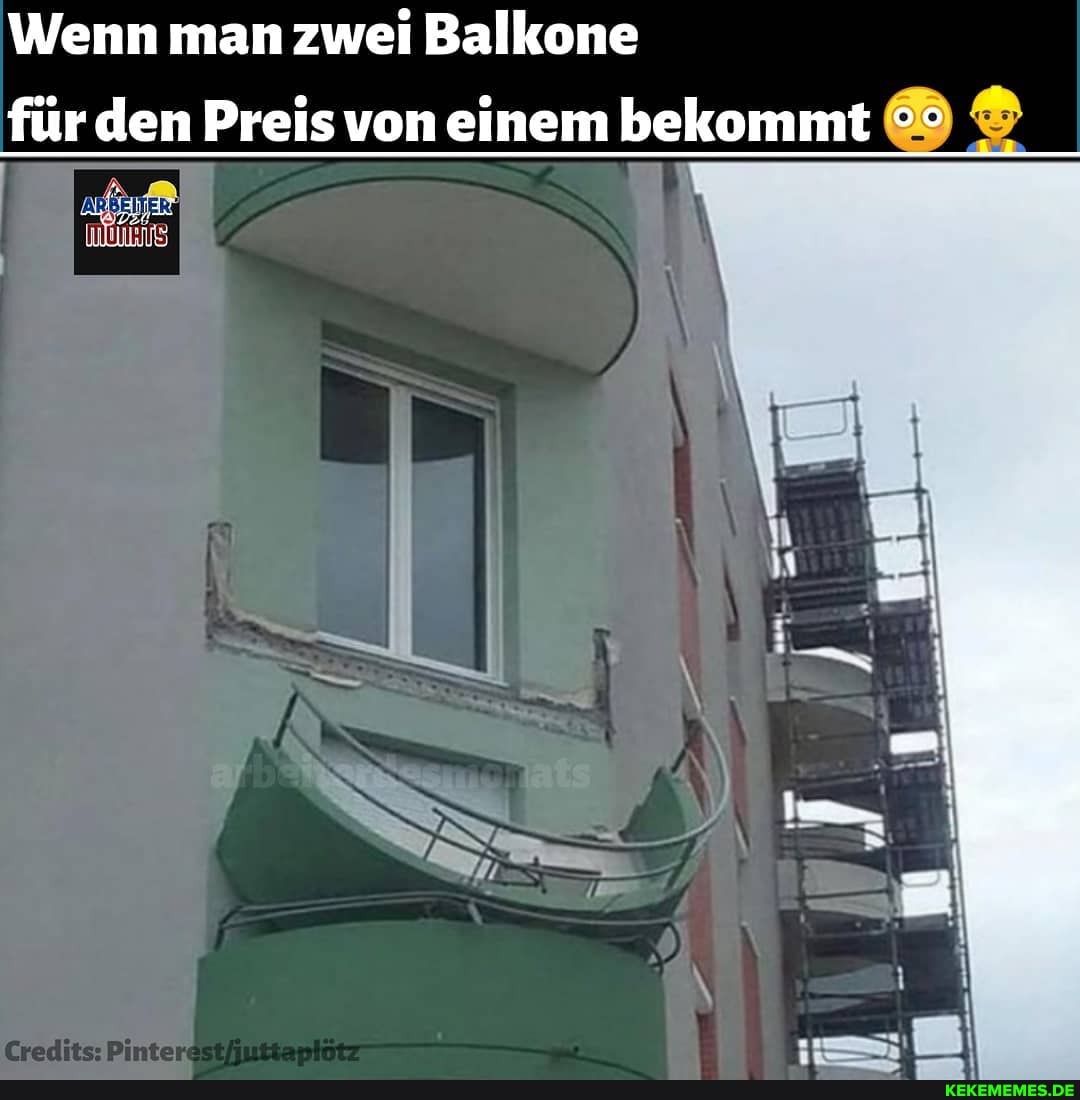 Wenn man zwei Balkone für den Preis von einem bekommt