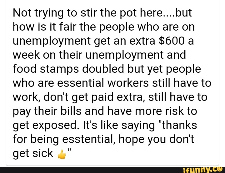 Not trying to stir the pot here....but how is it fair the people who