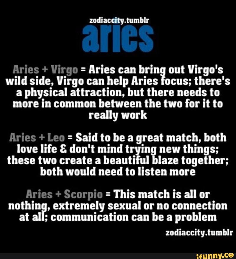 Why are virgos so attracted to aries?