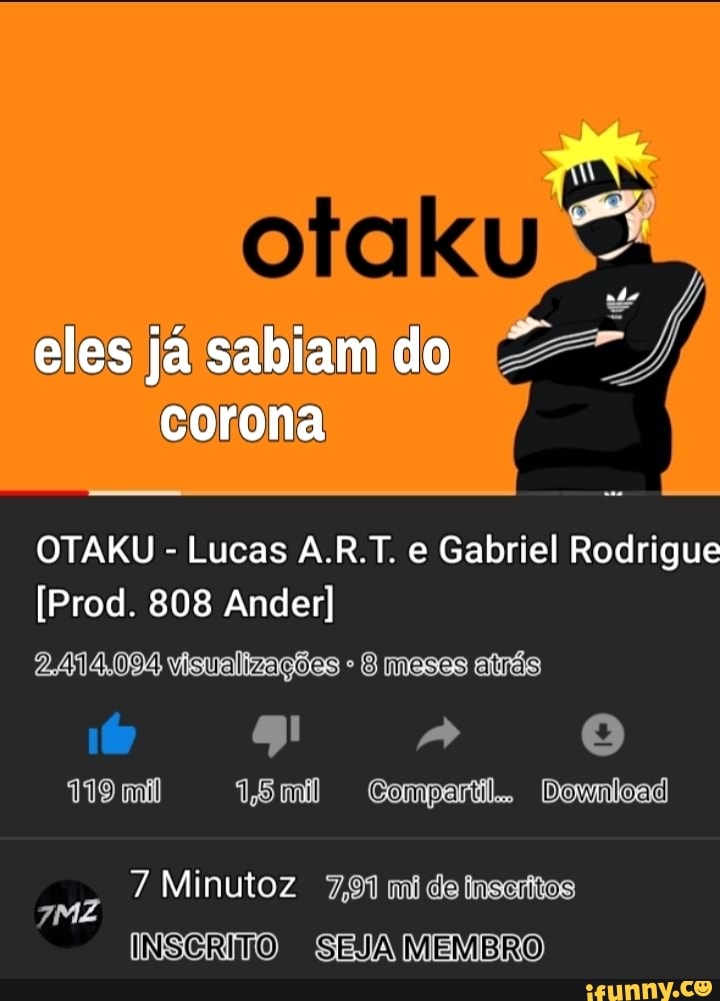 iam do
OTAKU
Lucas A.R.T. e Gabriel Rodrigue
2A14,094 visualizações O meses atrás
7,91 mi de insoritos
INSCRITO SEJA MEMBRO