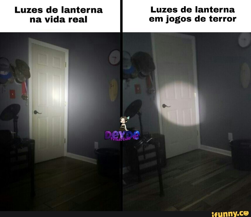 Luzes de lanterna Luzes de lanterna na vida real em jogos de terror
