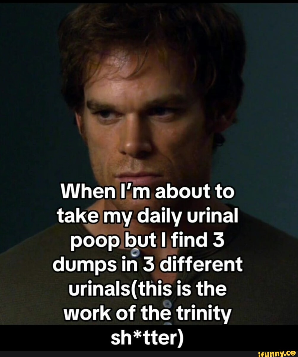 Poop In Urinal When I'm about to take my daily urinal poop but I find 3 dumps in 3 ...