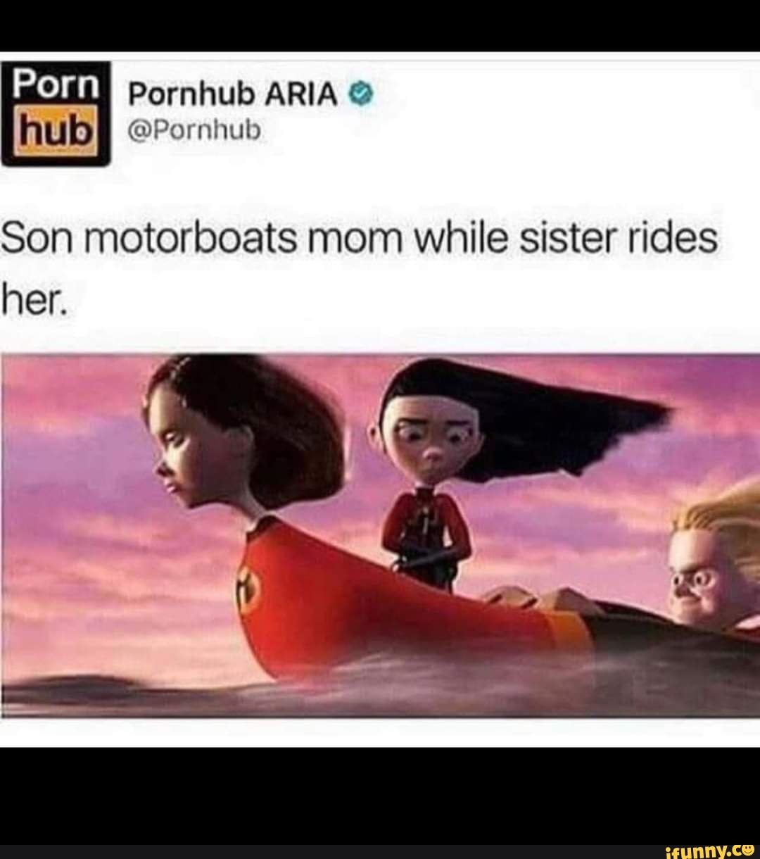 POrn Pornhub ARIA @ hub @Pornhub Son motorboats mom while sister rides her....