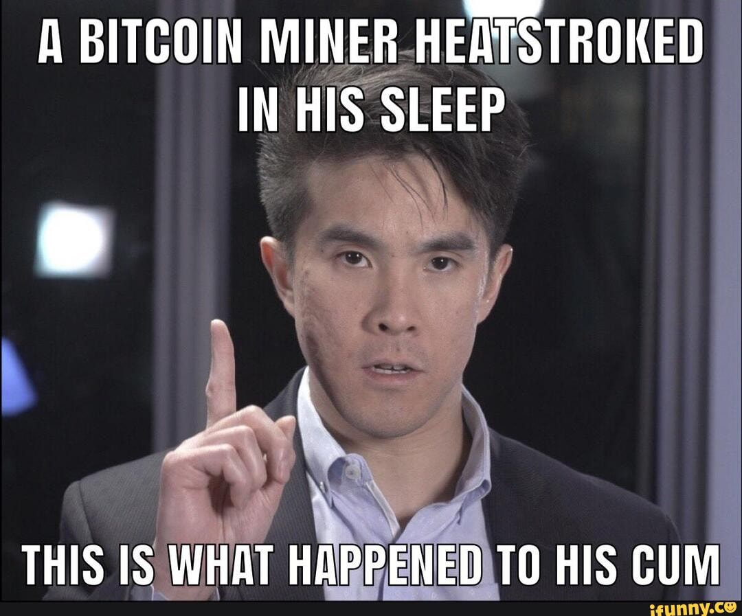 a bitcoin miner heatstroked in his sleep