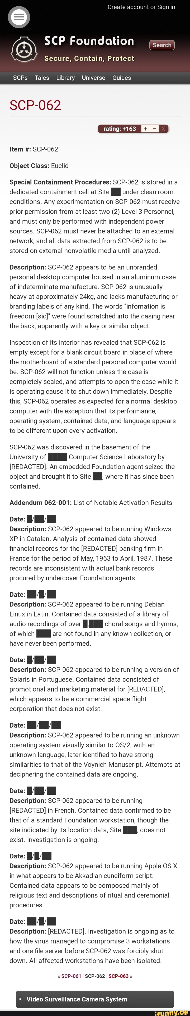 O SCP Foundation Secure, Contain, Protect SCPs Tales Library
