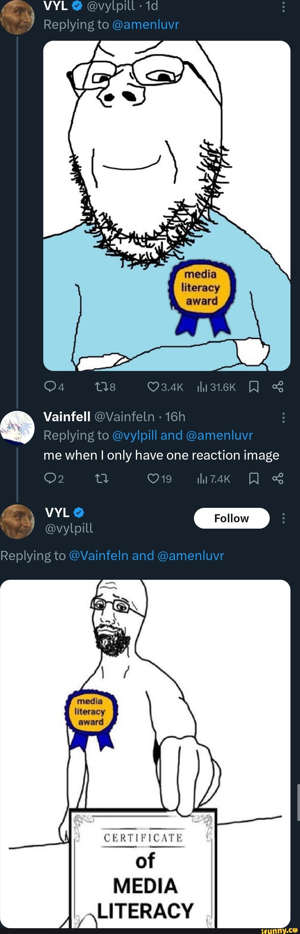 VYL @vylpill Replying to literacy award O3.4kK 3.6k YQ & Vainfell