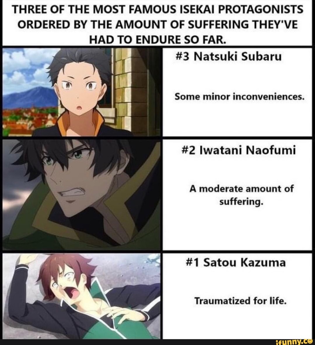 Isekai Protagonists Summarized : r/Animemes