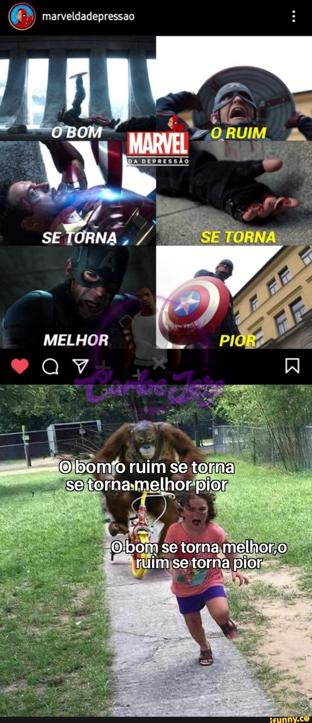 marveidadepressao
BOM
SE TORNA
MELHOR
se torna melhor pior
O bom se torna melhor,o
"ruim se torna pior