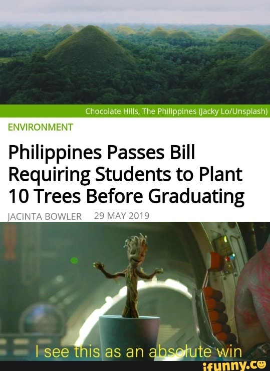 Chocolate HIIIs, The Phlllpplnes uacky Lo/Unsplash)
ENVIRONMENT
Philippines Passes Bill
Requiring Students to Plant
10 Trees Before Graduating