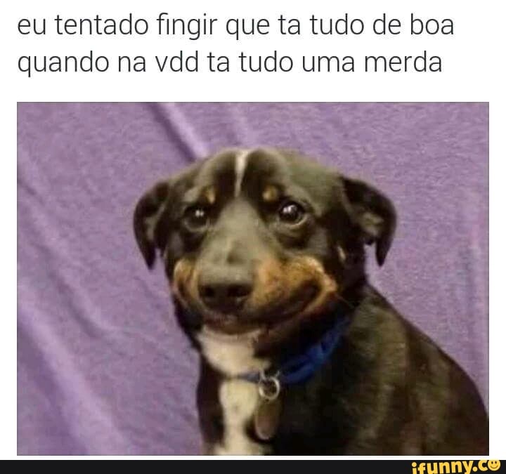 eu tentado fingir que ta tudo de boa
quando na vdd ta tudo uma merda