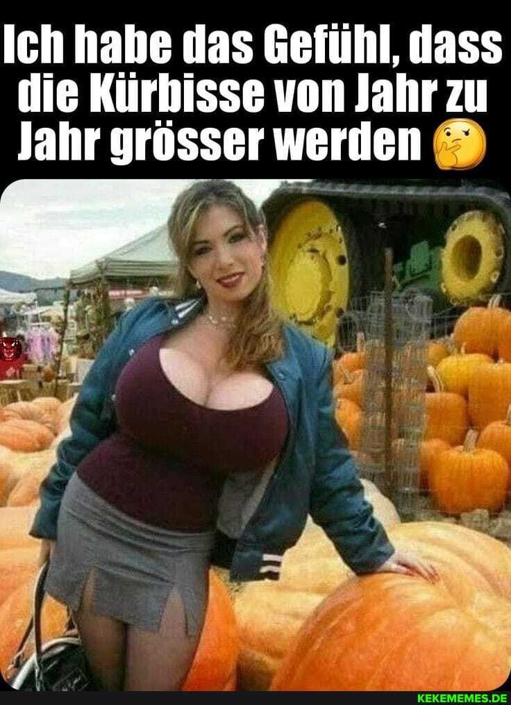 Ich habe das Gefühl, dass
die Kürbisse von Jahr zu
Jahr grösser werden