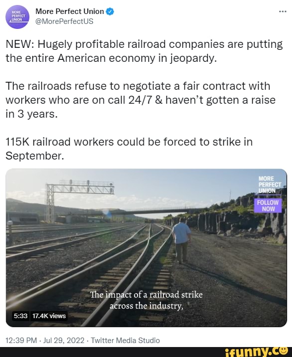 More Perfect Union MorePerfectUS NEW Hugely profitable railroad