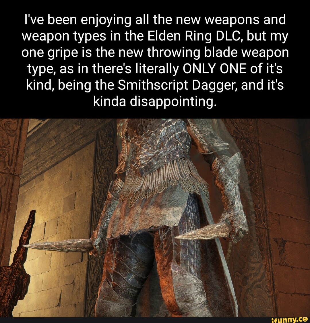 I&rsquo;ve been enjoying all the new weapons and weapon types in the 