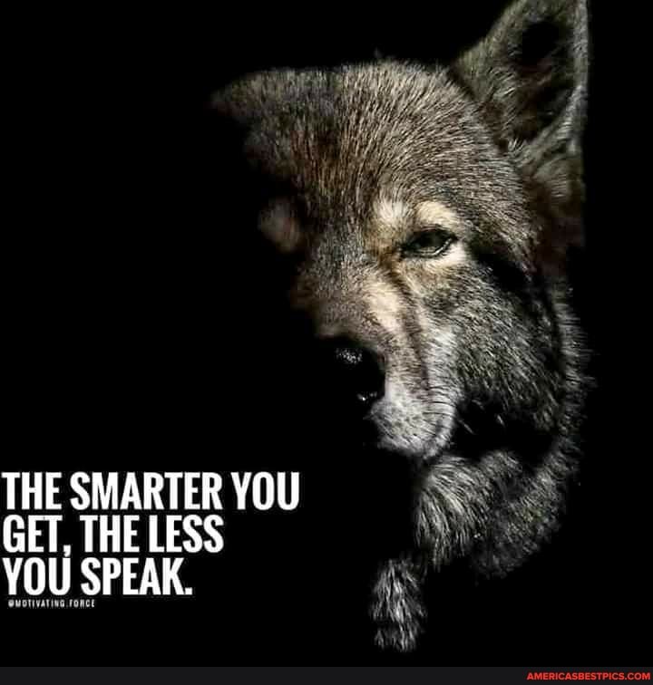 THE SMARTER YOU GET, THE LESS YOU SPEAK.