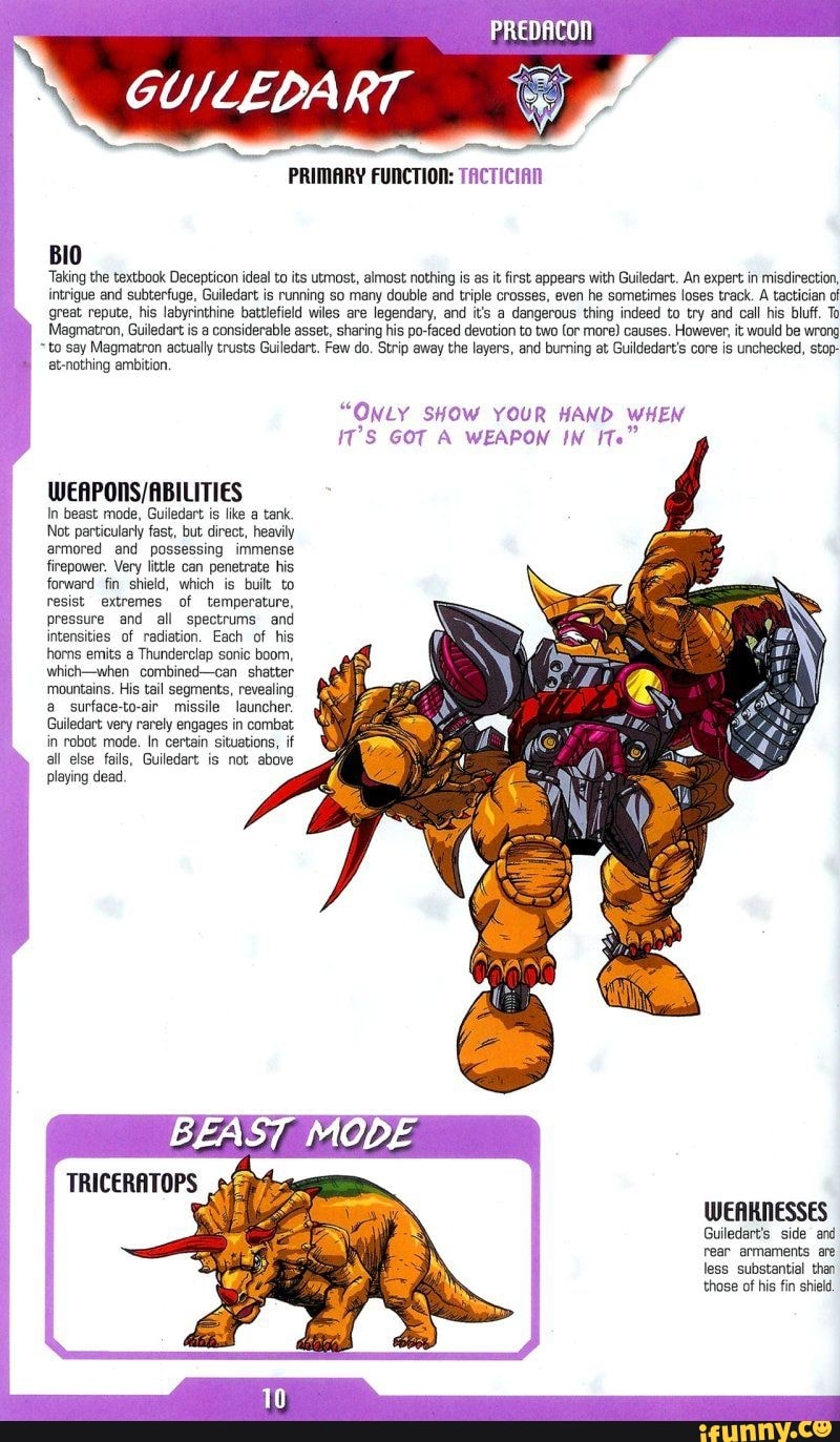 A BIO Taking the textbook Decepticon ideal to its utmost, almost ...