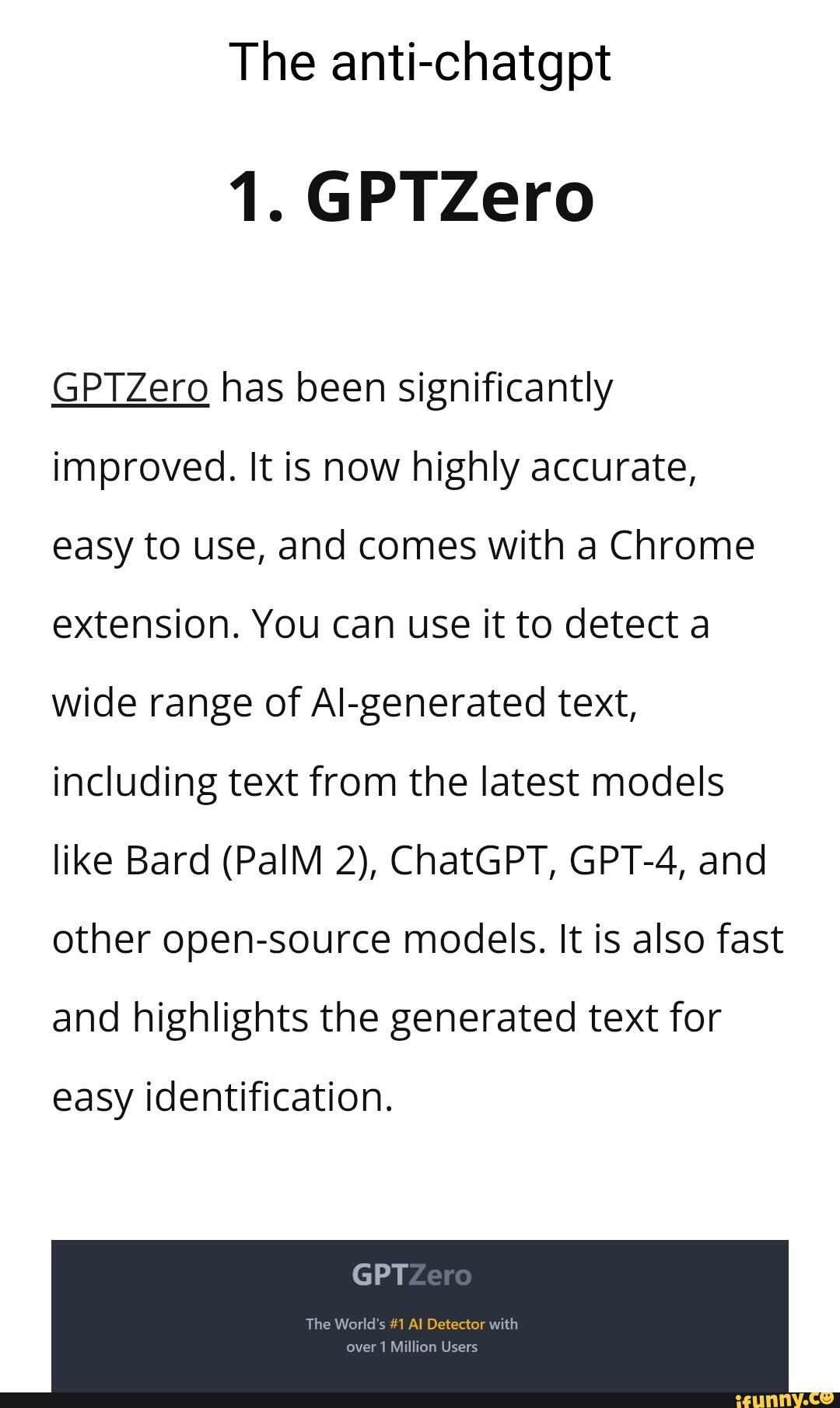 Gptzero Memes Best Collection Of Funny Gptzero Pictures On IFunny