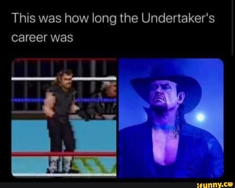 This was how long the Undertaker's career was