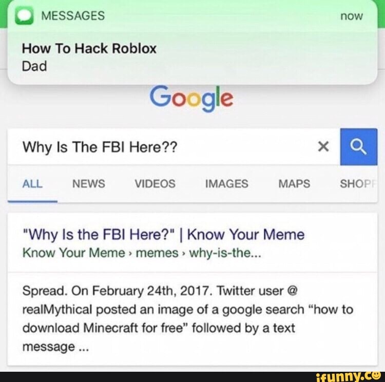 How To Hack Roblox Why Is The Fbi Here X All News Videos Images