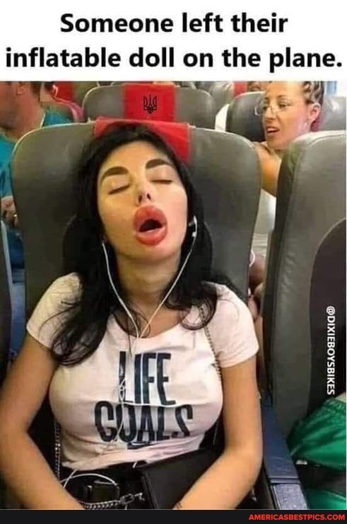 Someone left their inflatable doll on the plane.