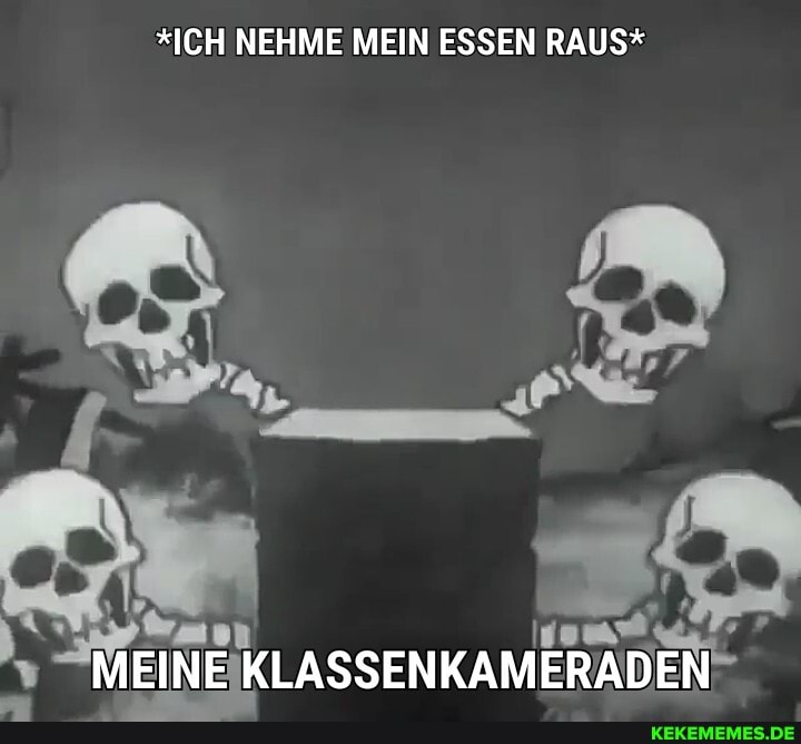 *ICH NEHME MEIN ESSEN RAUS*
MEINE KLASSENKAMERADEN