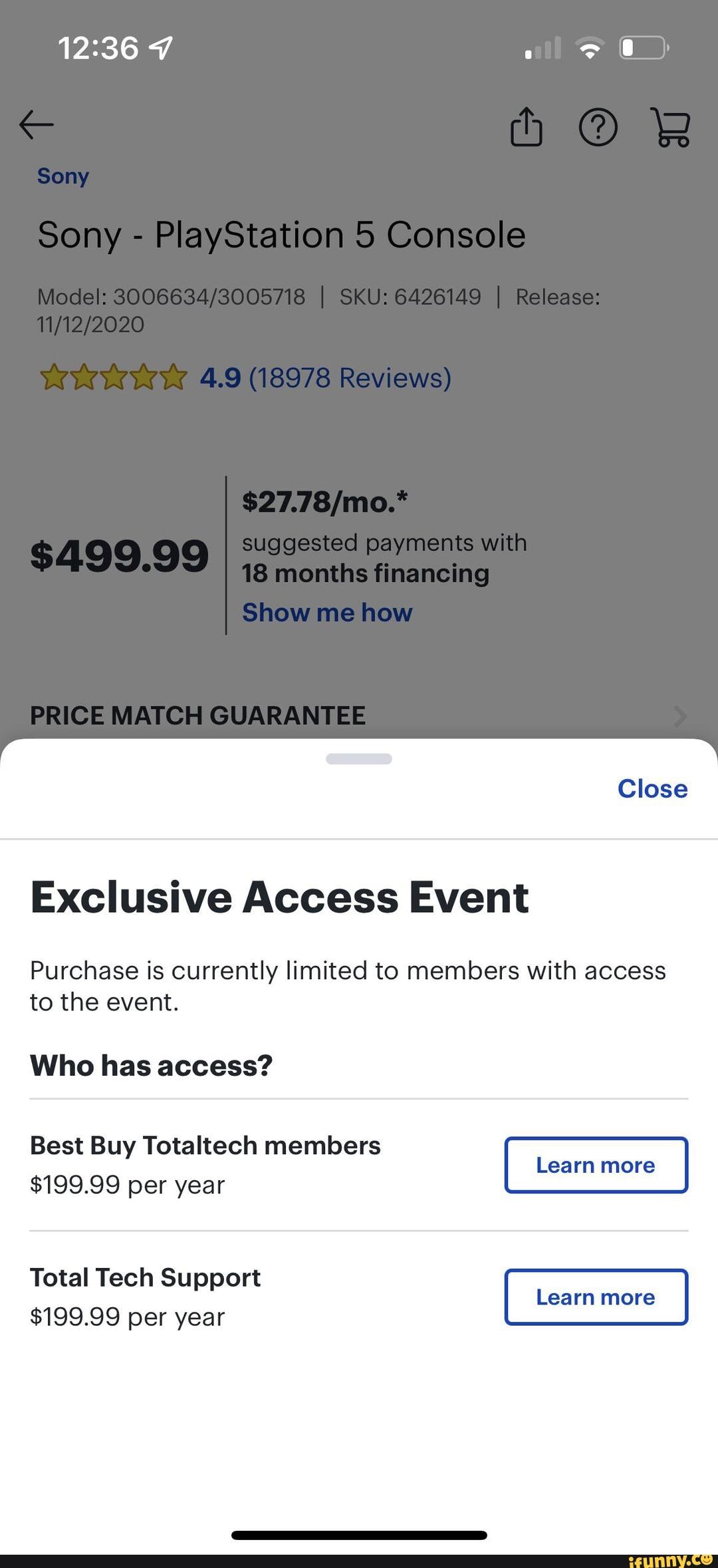 Sony Sony PlayStation 5 Console Model I SKU 6426149 I Release