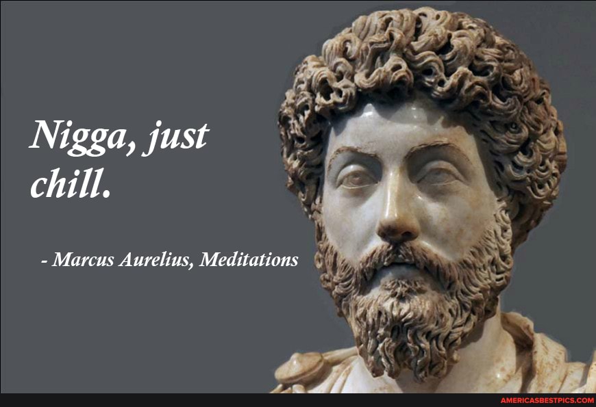 Nigga, just chill.
- Marcus Aurelius, Meditations