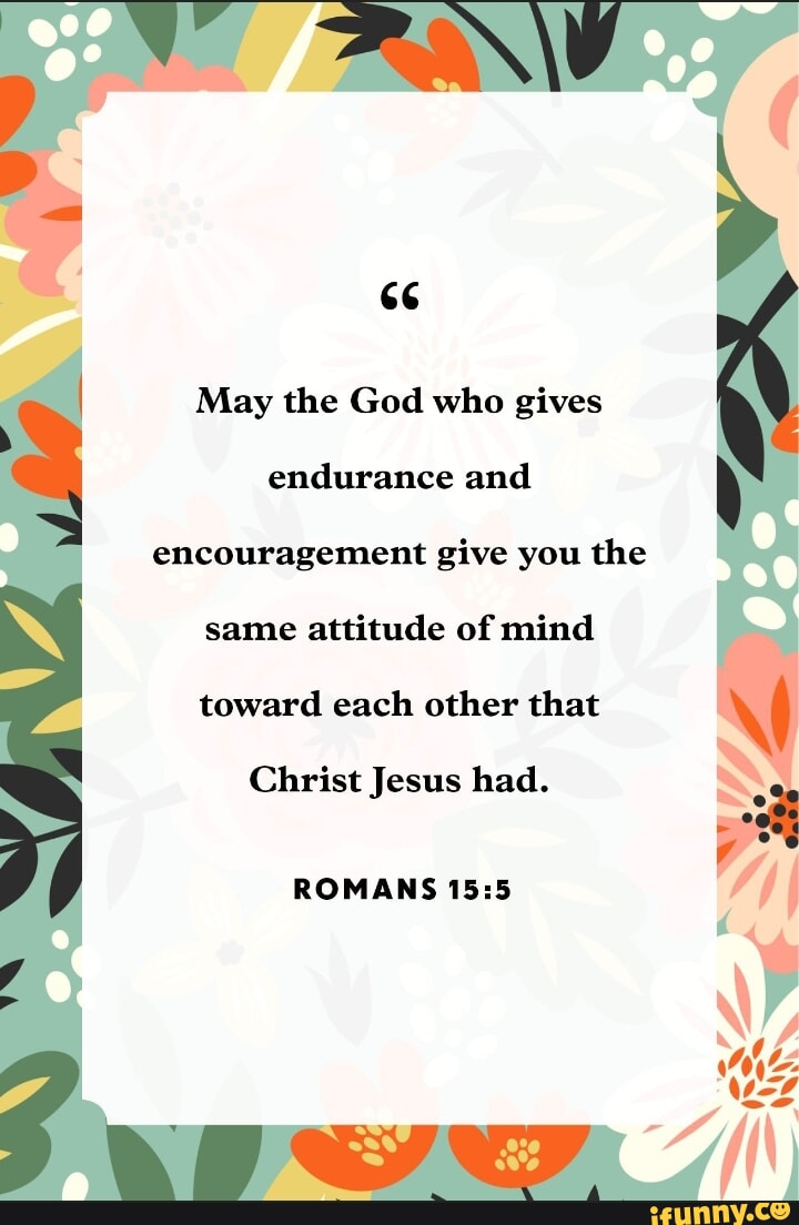 66 I May the God who gives endurance and encouragement give you the ...