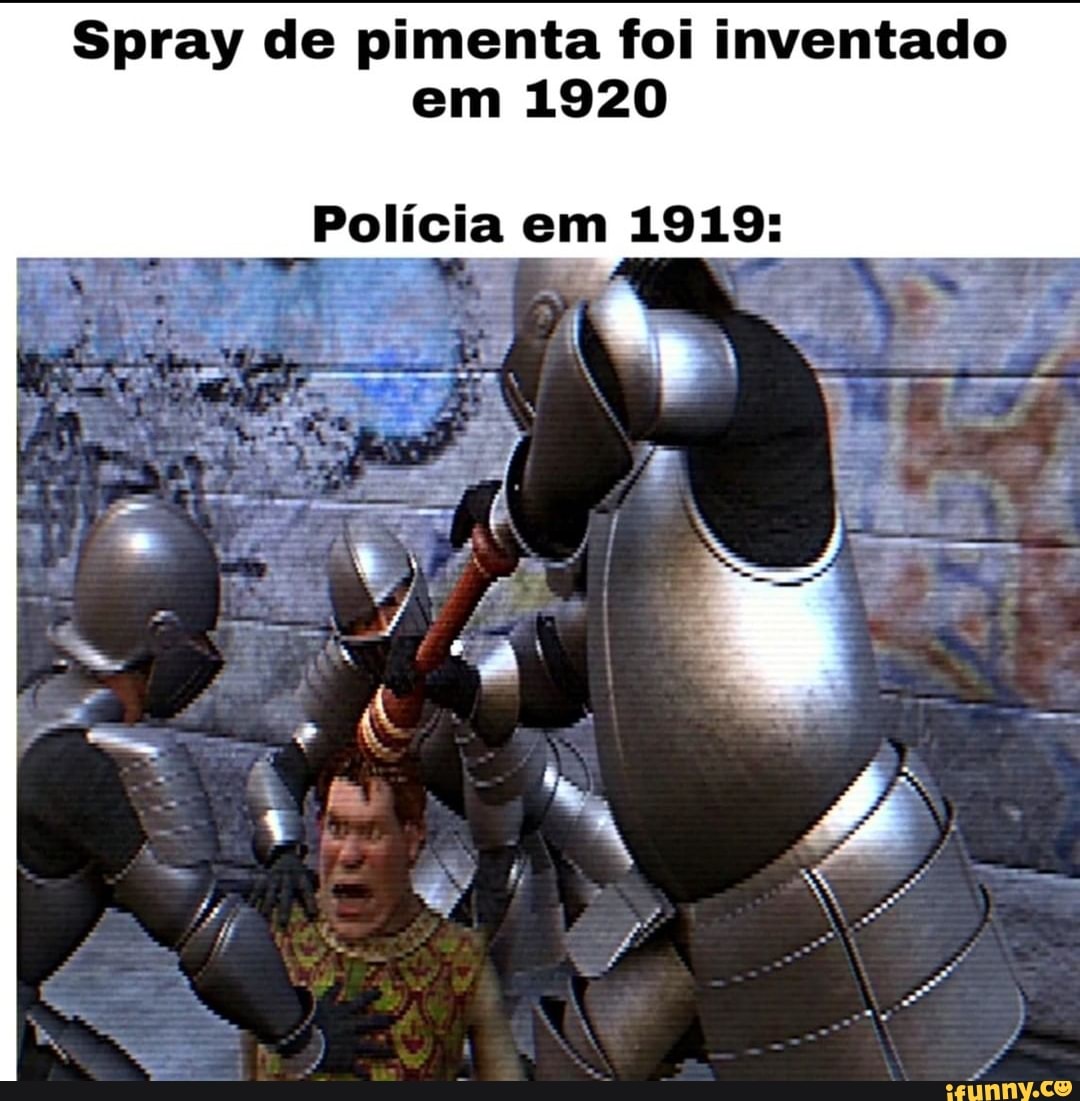 Spray de pimenta foi inventado em 1920
Polícia em 1919: