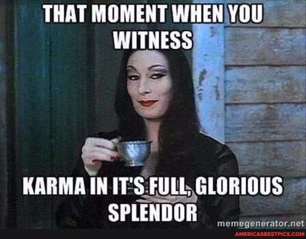 THAT MOMENT WHEN YOU
KARMA IN FULL GLORIOUS SPLENDOR
memegenerator.net