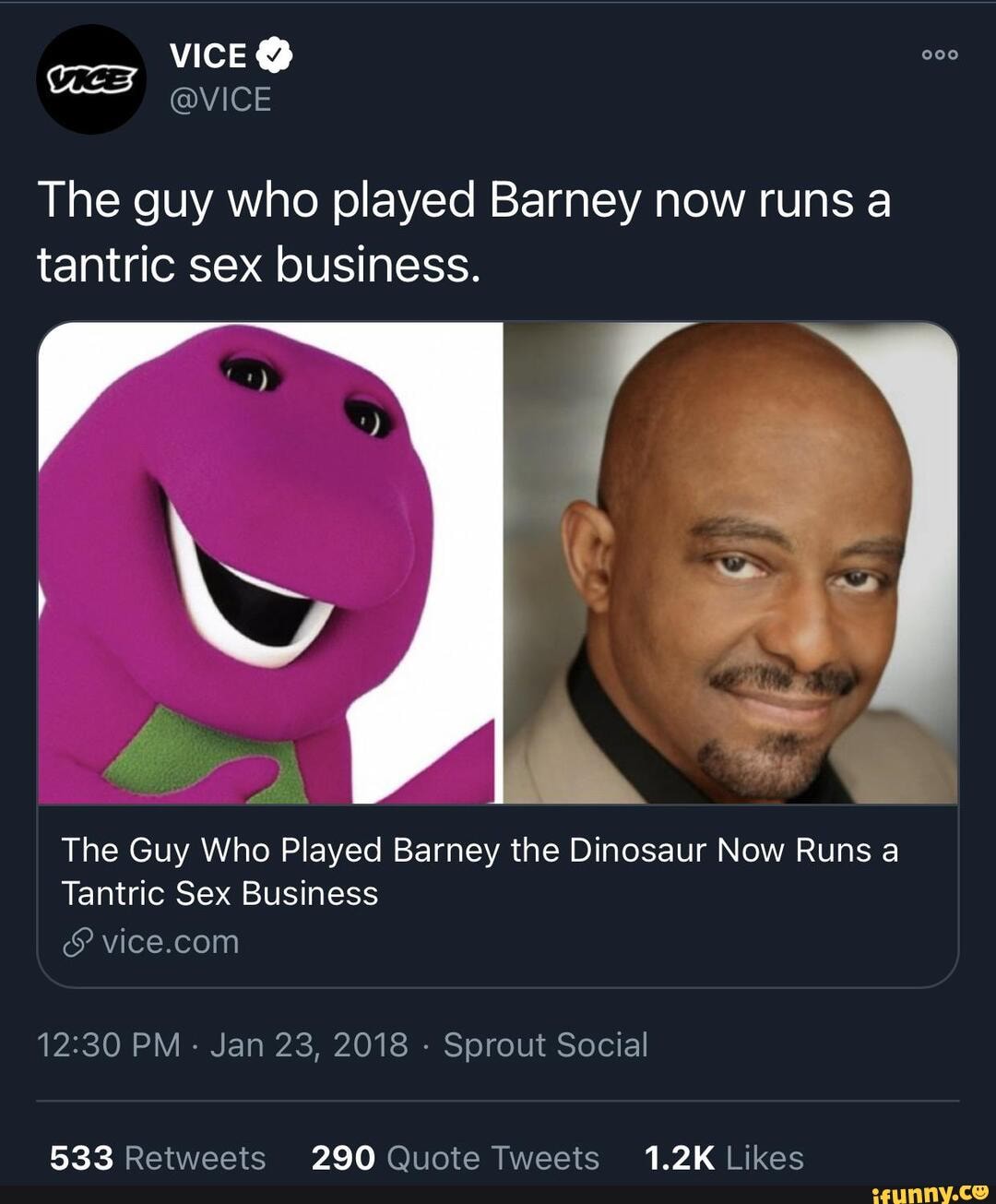 Vice Vice The Guy Who Played Barney Now Runs A Tantric Sex Business