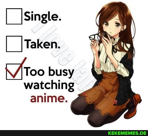 too busy watching anime.
