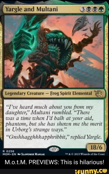 Yargle and Multani Legendary = heard when balk she strange MOM EN ...