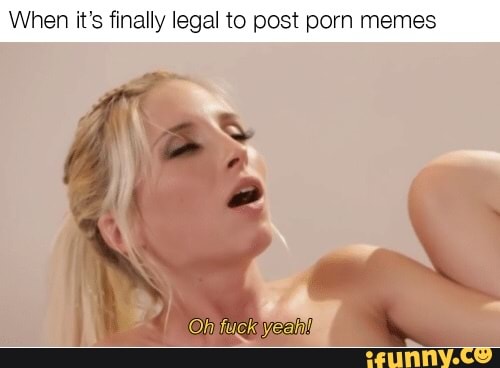 Finally Legal - When it's ï¬nally legal to post porn memes - iFunny :)