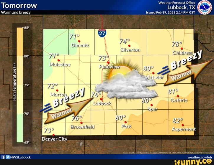 Tomorrow Warm and breezy I Denver City, Weather Forecast Office Lubbock, TX Issued Feb 19, PM