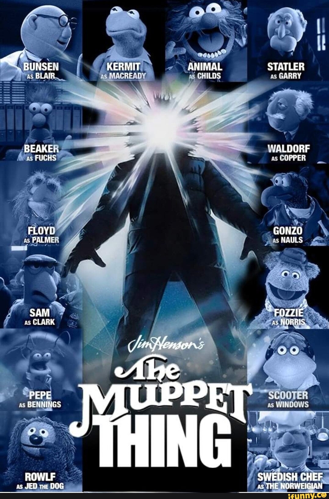 Wy SS BUNSE, KERMIT ANIMAL STATLER BLAIR RES SMAILDS as GARRY BEAKE