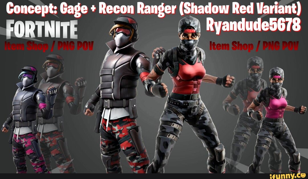 Concept Gage Recon Ranger Shadow Red Variant Fortnite Ryandude5678
