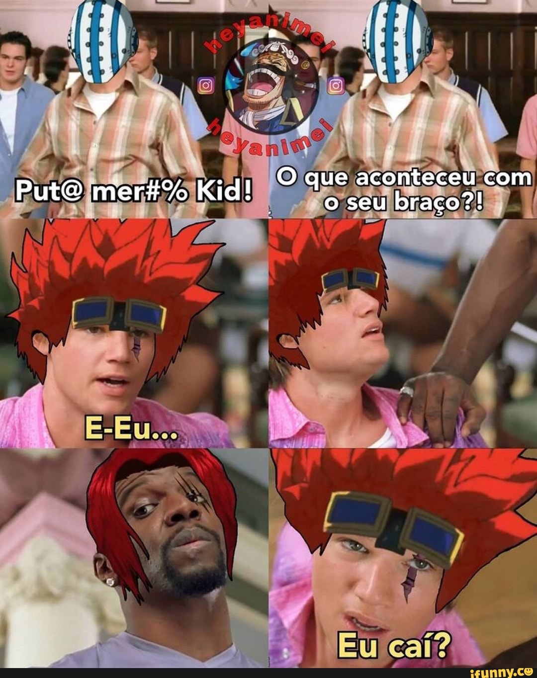 ro ro
y Y
O que aconteceu com o seu braço?!
PutO meré% Kid!