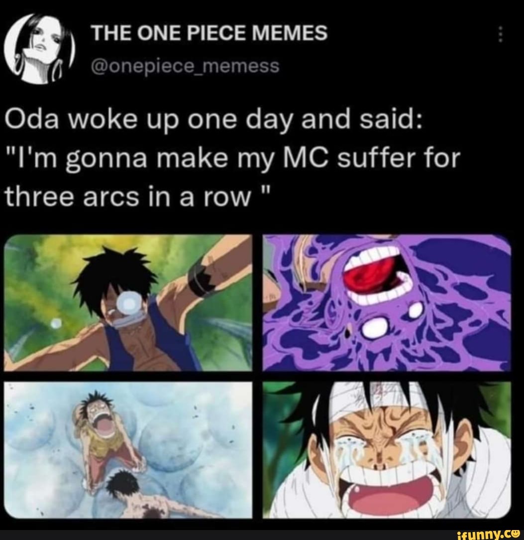 The One Piece Memes Onepiece Memess Oda Woke Up One Day And Said I M Gonna Make My Mc Suffer For Three Arcs In A Row