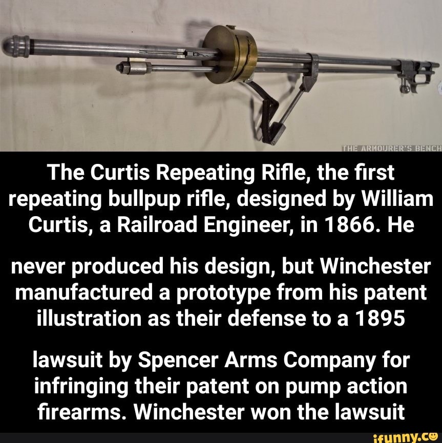 The Curtis Repeating Rifle, the first repeating bullpup rifle, designed