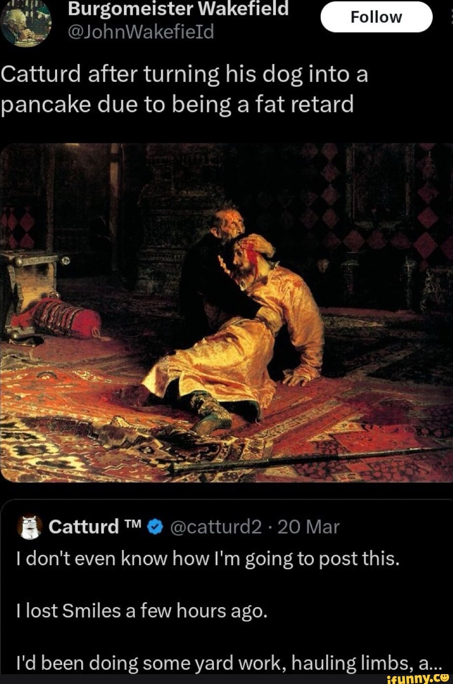 '@ir Burgomeister Wakefield Follow @JohnWakefieId Catturd after turning ...