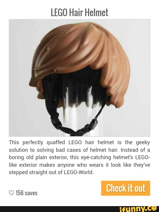 Lego Hair Helmet This Perfectly Quaffed Lego Haw Helmet Is The