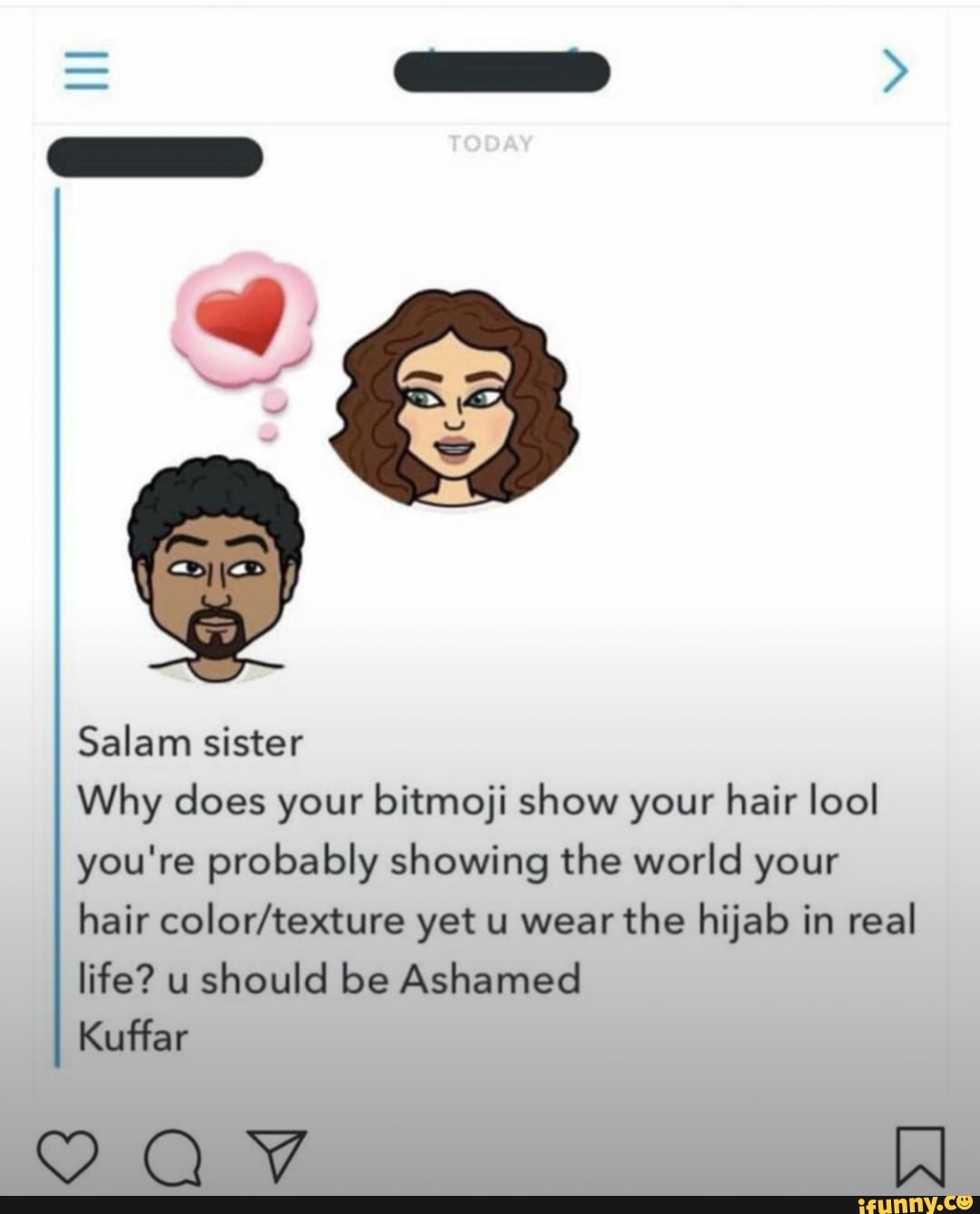 salam-sister-why-does-your-bitmoji-show-your-hair-lool-you-re-probably