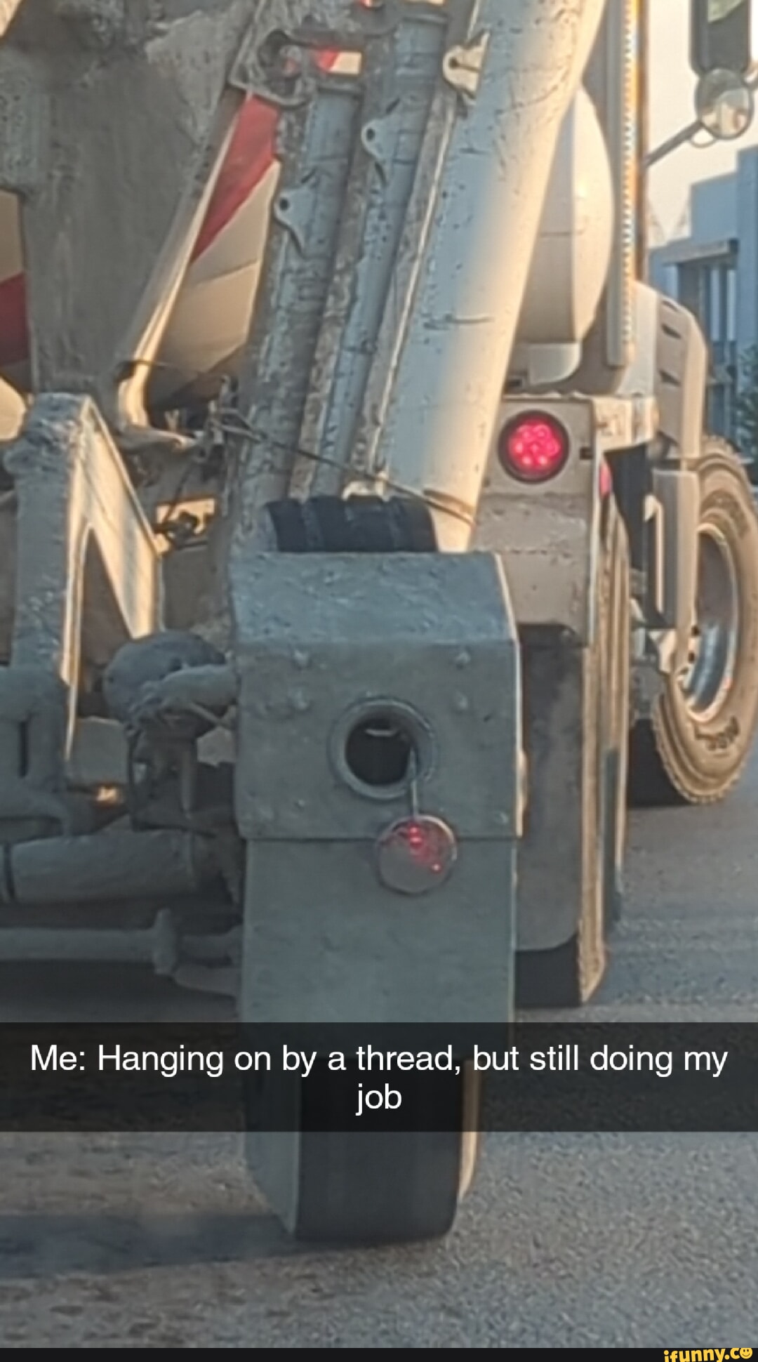 Me: Hanging on by a thread, but still doing my job