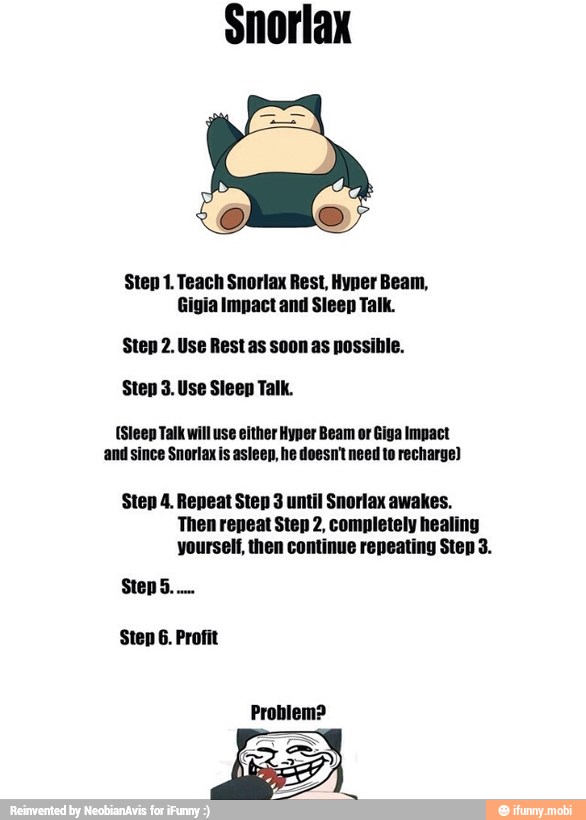 Step 1 Teach Snorlax Rest Hyper Beam Gigia Impact And Sleep Talk