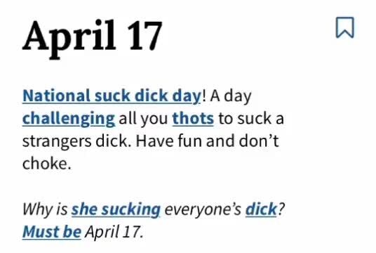 Suck a dick day