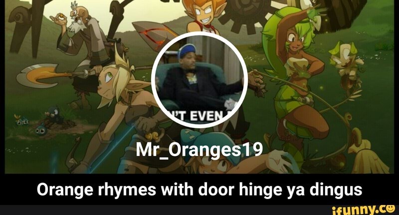 Mr 0ranges19 Orange Rhymes With Door Hinge Ya Dingus