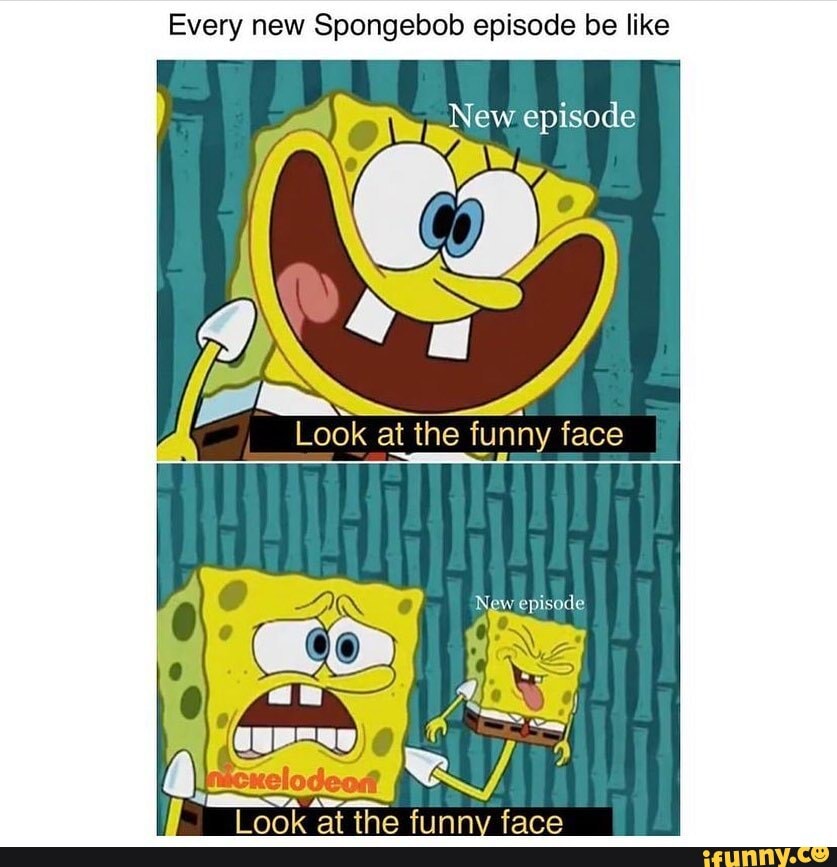 spongebob funny face