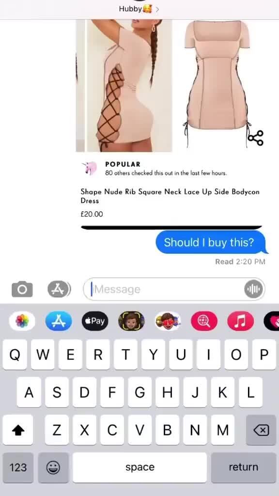 Shape Nude Rib Square Neck Lace 